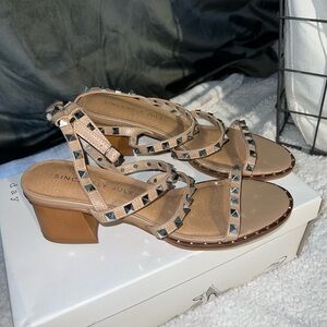 Sincerely Jules studded heel sandals size 8.5